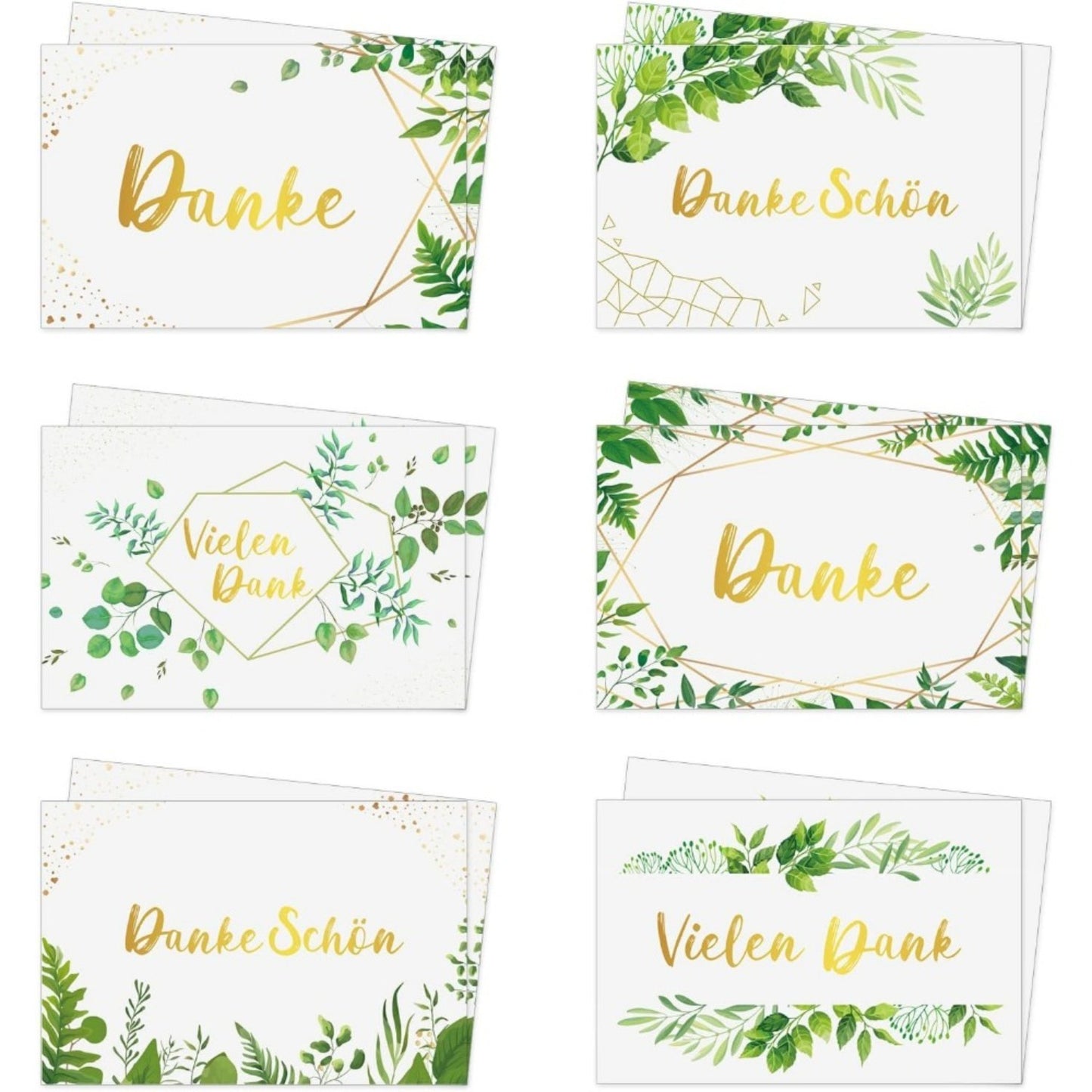 24 Light Green Thank-You Cards With Envelopes,Set Of Neutral Greeting Cards For Thank-You Messages,Versatile Paper Cards For Gifts And Small Gifts,Handwritten Messages For Friends And Family