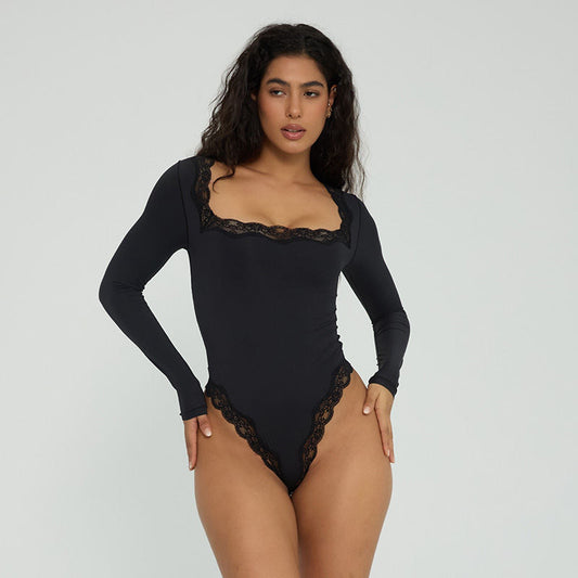 European And American-style Sexy Lace Slim-fit Yoga Jumpsuit