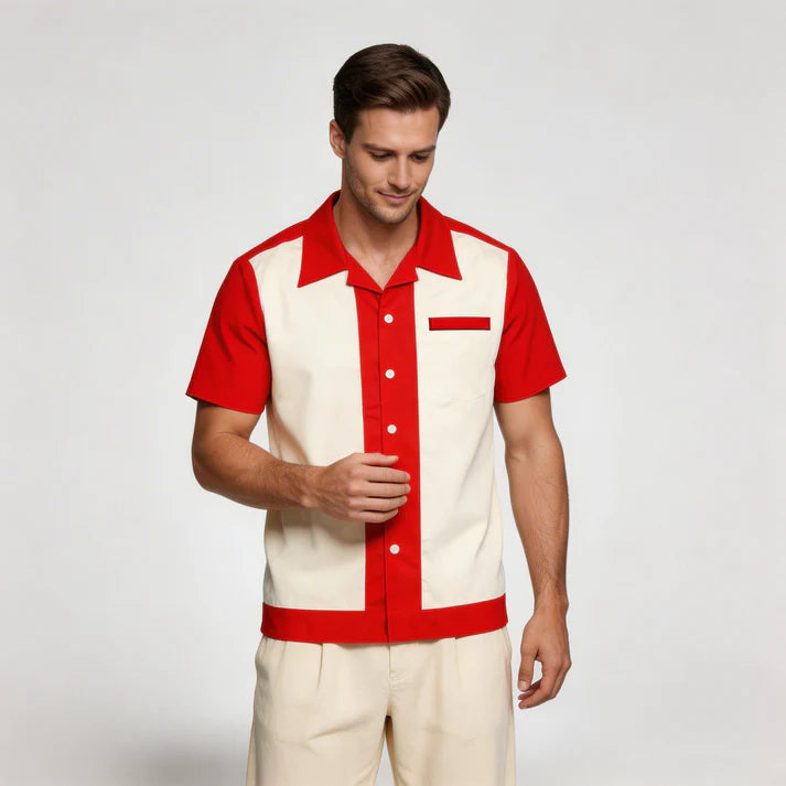 Men's Fashion Casual British Design Summer Short-Sleeved Shirt