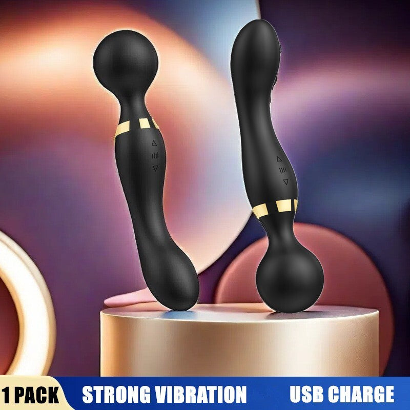 20 Speeds-Silicone-Double-Head-Big-Full-Body-Massager-Vibrator-Mute Rechargeable