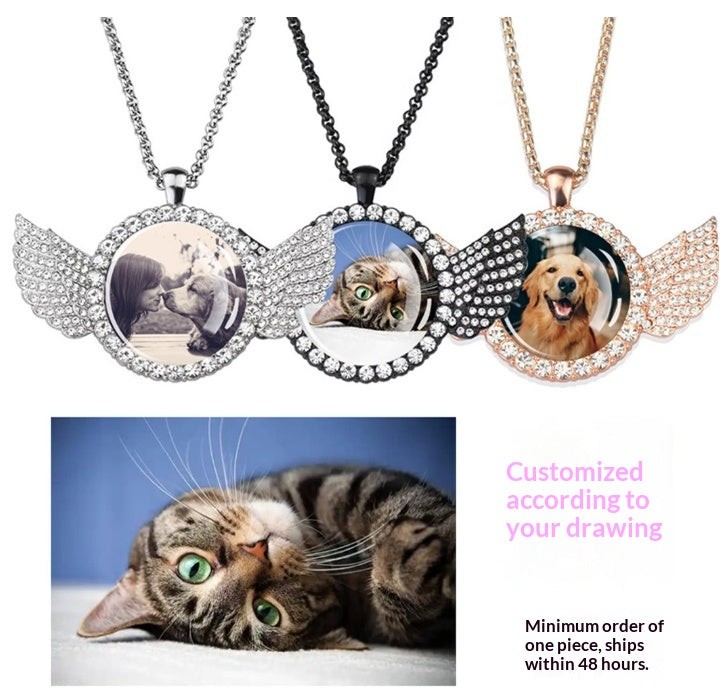 Customized Cat And Dog Pet Picture Necklaces Personalized Gifts For Family And Friends
