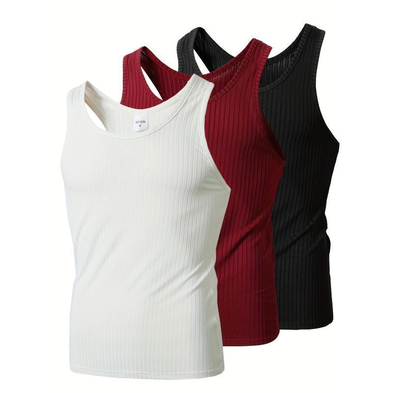 Men's Fitness Tank Tops Multi-Color 3-Piece Set