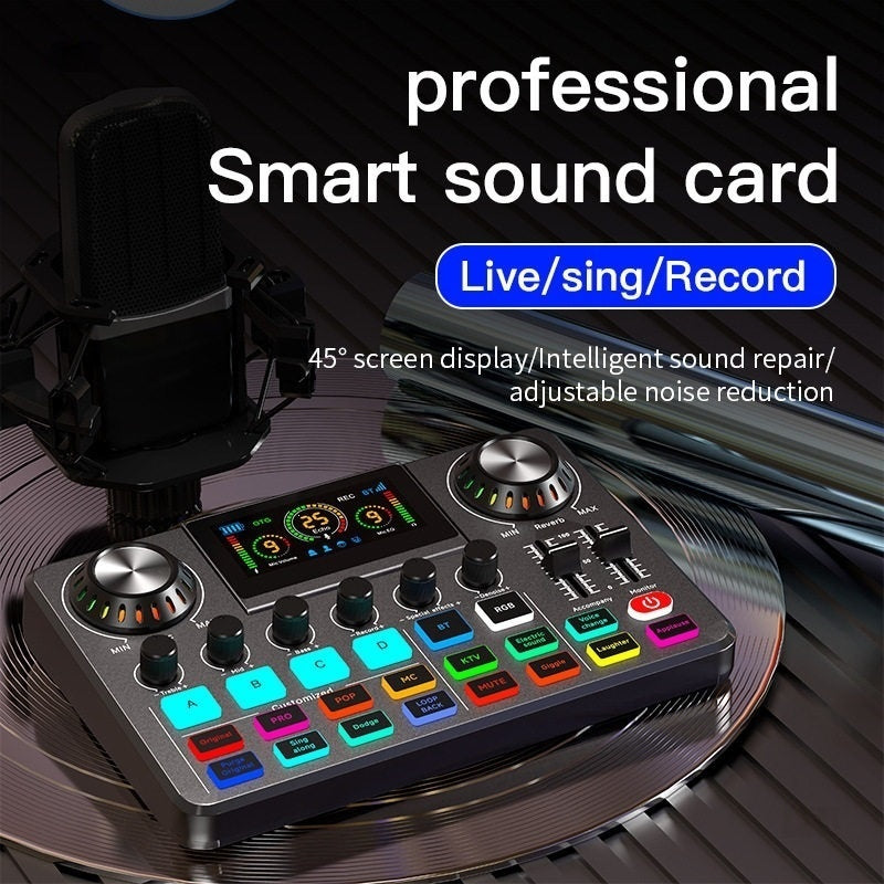 Mixing Console Computer Recording Singing Noise Reduction With