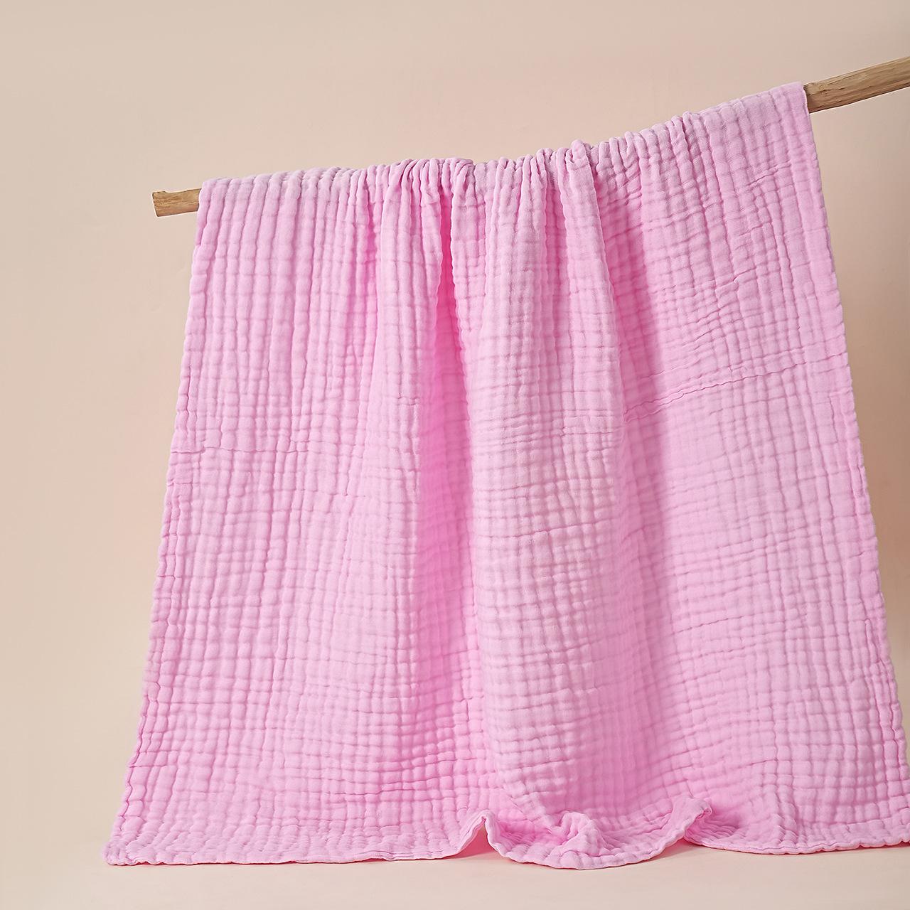 Childrens Plain Six-Layer Gauze Bath Towel