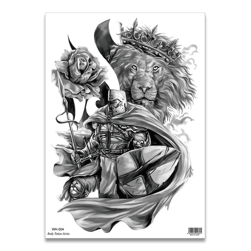 Tiger And Beauty Tattoo Stickers For Men And Women