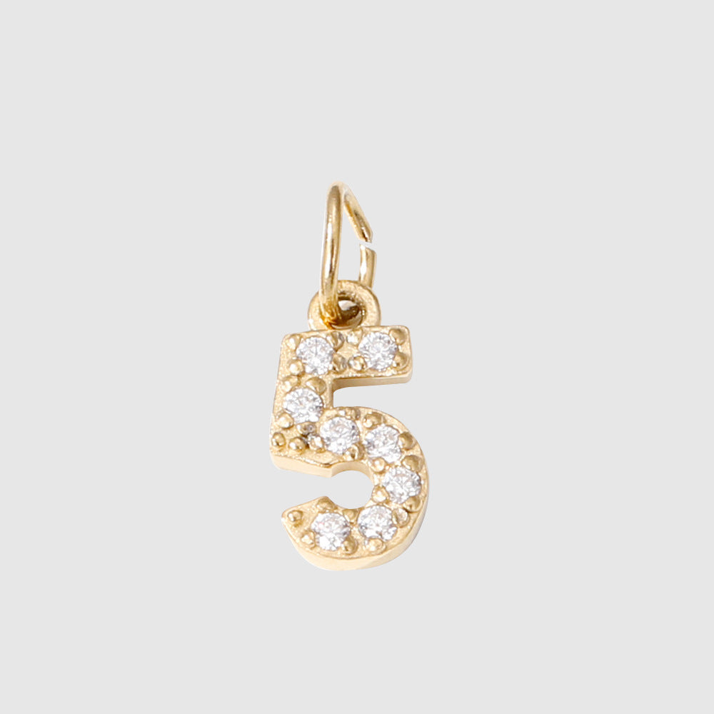 1 Piece 304 Stainless Steel Zircon Ion Plating 14K Gold Real Plated Letter Number Polished Stretch Adjustable Pendant DIY Jewelry Accessories