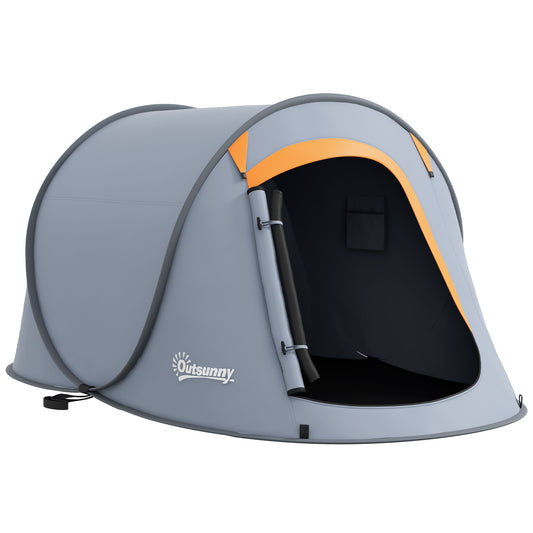 Two-Man Pop-Up Dome Tent, With Accessories - Grey