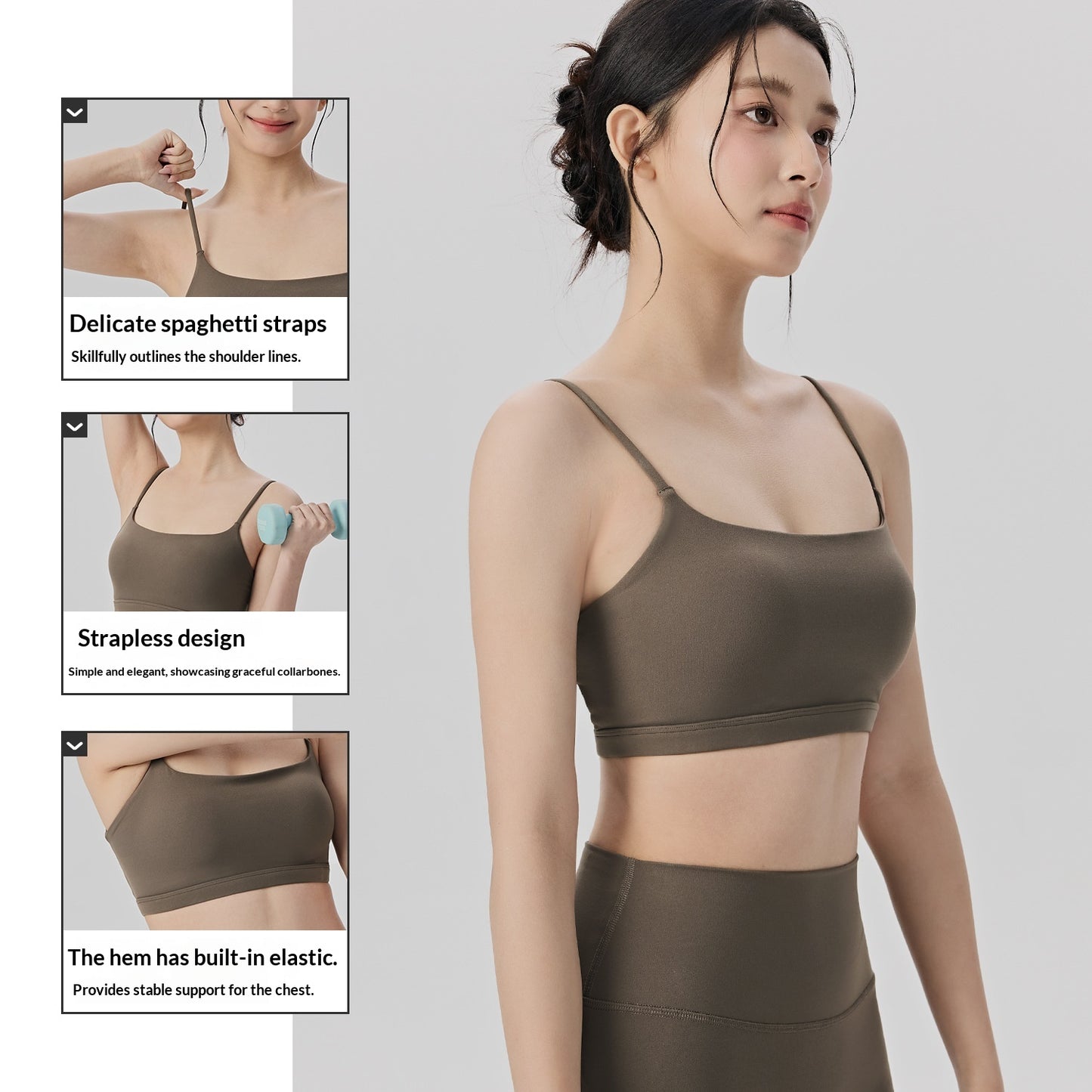 Shock-absorbing Sports Bra For Undergarment-enhanced Back Beauty Pilates Workouts