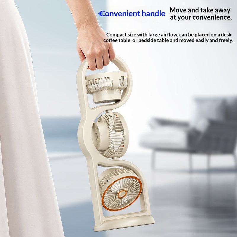Multifunctional High-Wind-Force Three-Speed Fan With Night Light Dormitory And Outdoor Desktop Fan