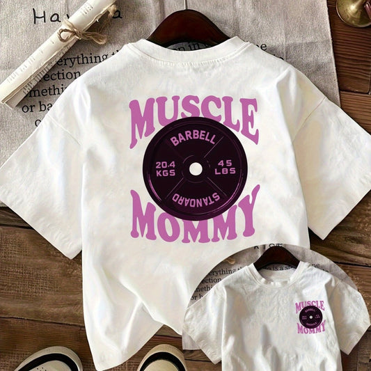 Fitness Mom Printed Crew-neck Unisex Casual