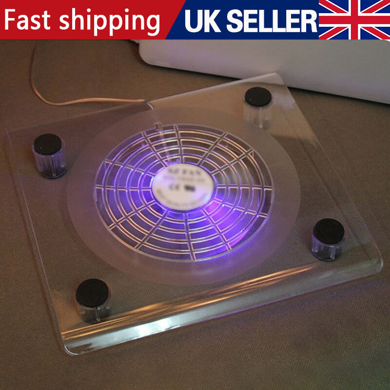 10 -15 Laptop Cooling Pad 1 USB Powered Fan Notebook Cooler Stand Tray Silent