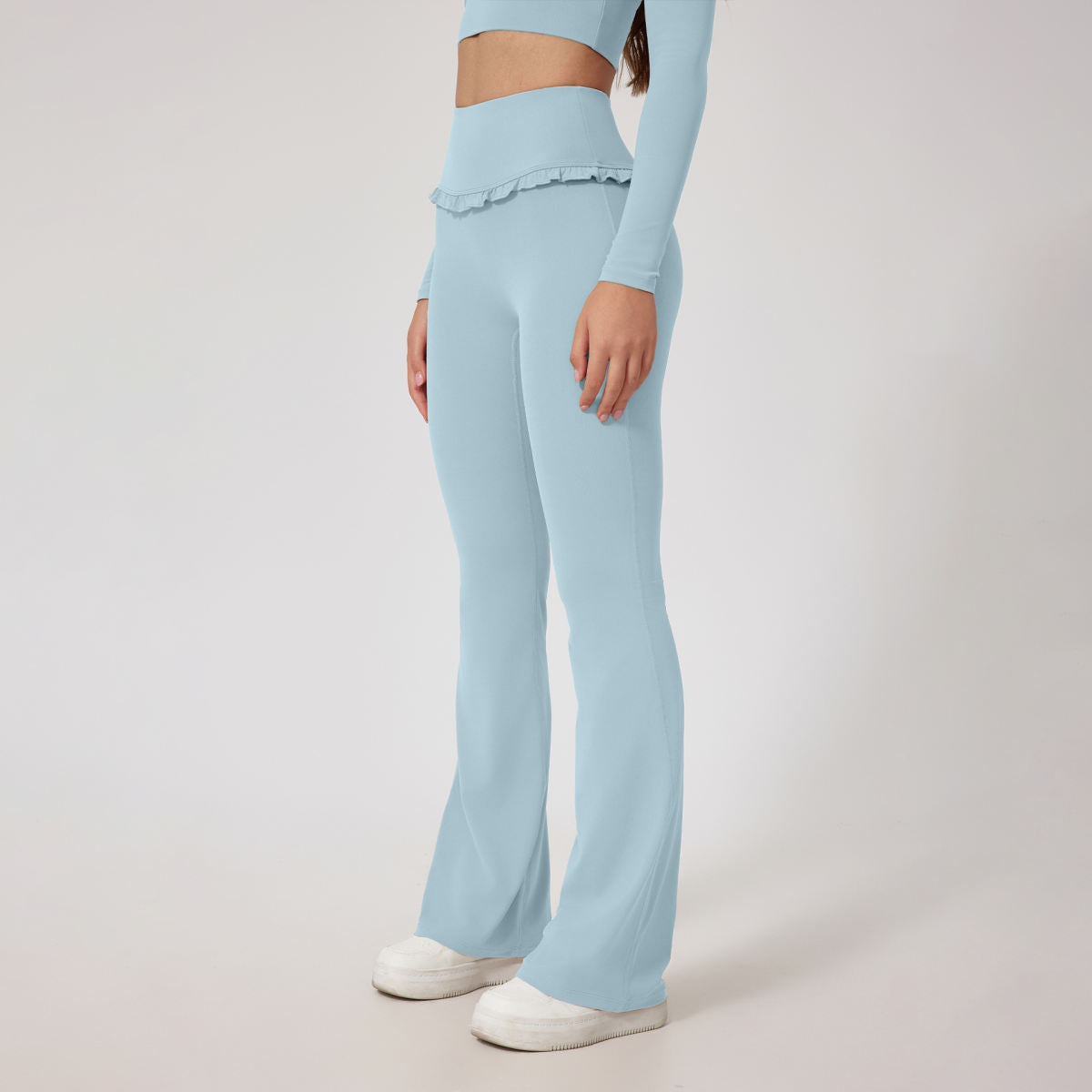 High-waisted Hip-lifting Lace Nude Yoga Casual Trousers
