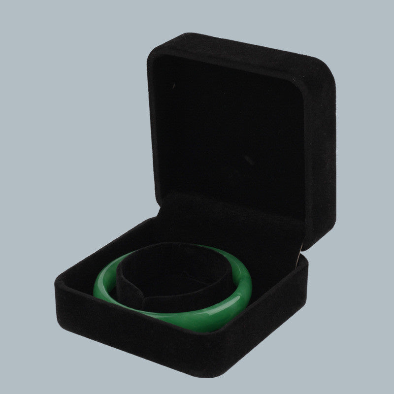 All Black Flannelette Jewelry Box Gift Box