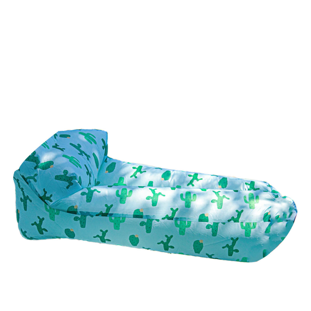 Inflatable Lounger Portable Foldable Polyester Fiber Comfortable Good Load Bearing Capacity Outdoor Air Chair For Hiking Picnic Music Festival Pillow Cacti 180x80cm / 70.9x31.5in