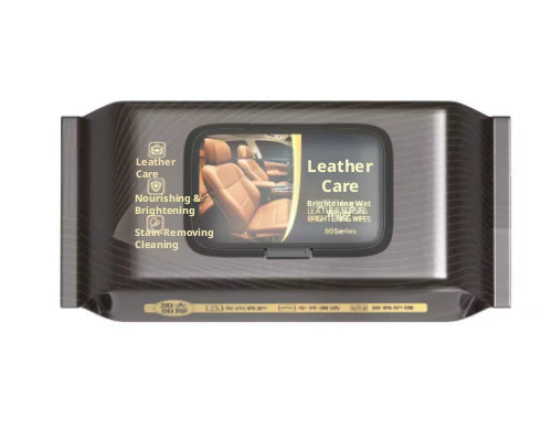 Leather Care Wipes-Car Interior Use-80 pcs-Spunlaced Nonwoven Fabric-1 pack