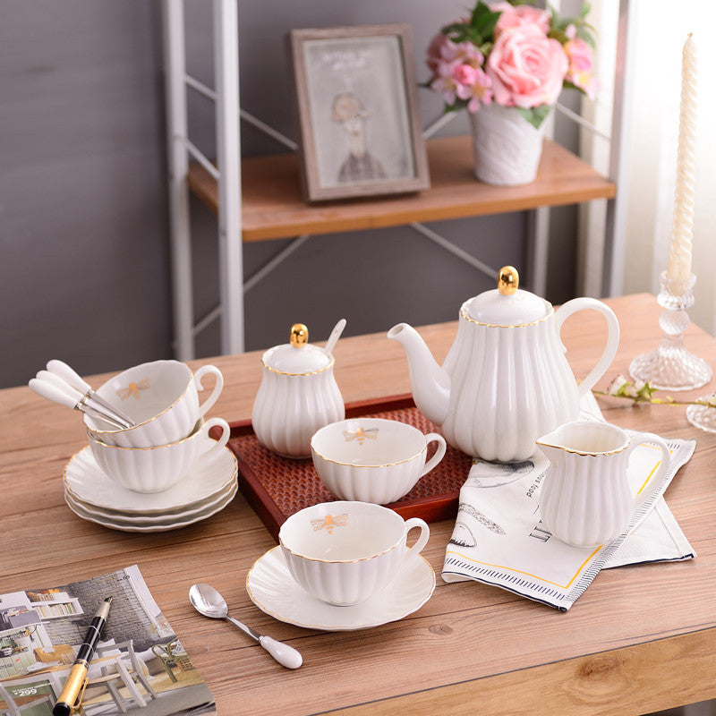 Cooling Kettle Set Loose Pieces Color Glaze Plus Gold Ceramics