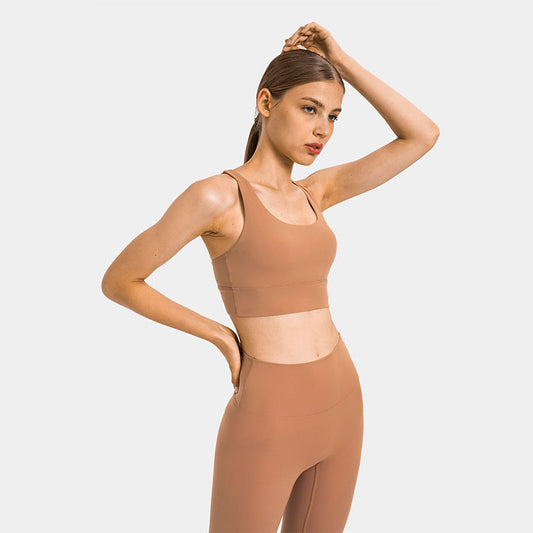 Yoga Bra Top Cross Shoulders