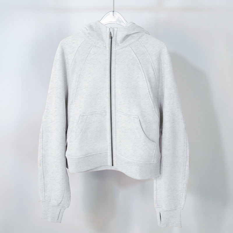 Yoga Plush Women's Zipper Hoodie Loose Warm Sports