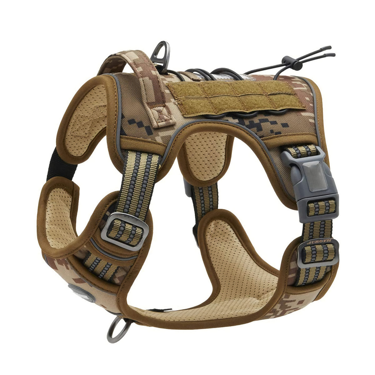 Dog Harness Tactical No Pull Adjustable Pet Military Working Training Vest S-XL-Dog-Vest-Camo-M-500126