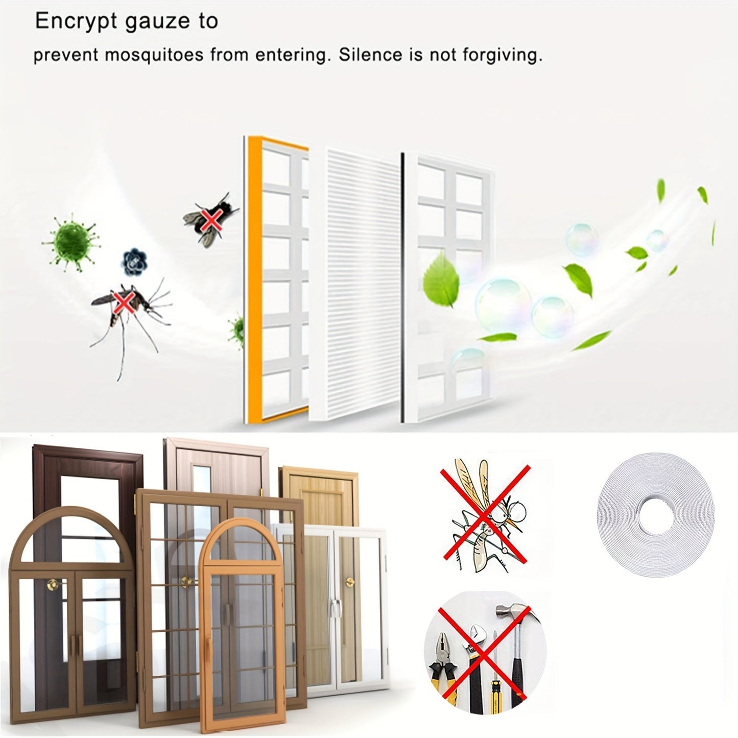 Magnetic Screen Door With Strong Magnetic Closure - No Drilling Required, Hands-free Sliding Door Curtain, Suitable For Indoor Outdoor Use - Heavy-duty Mosquito Netting, Perfect For Front And Back Doo