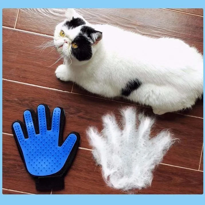 Pet Cat Grooming, Cleaning & Massage Silicone Deshedding Cat-Stroke Glove