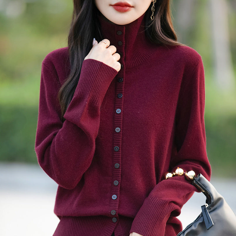 Women's Korean-style Loose Knitted Long Sleeves Sweater Coat