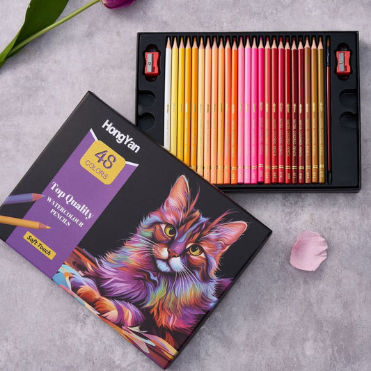 Water-Soluble 48-Color And 72-Color Colored Pencil Gift Set