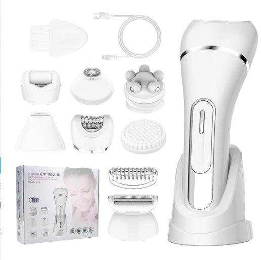 7-in-1 Multifunctional Hair Trimmer Includes A Hair Remover Foot File And Shaving Blade Set