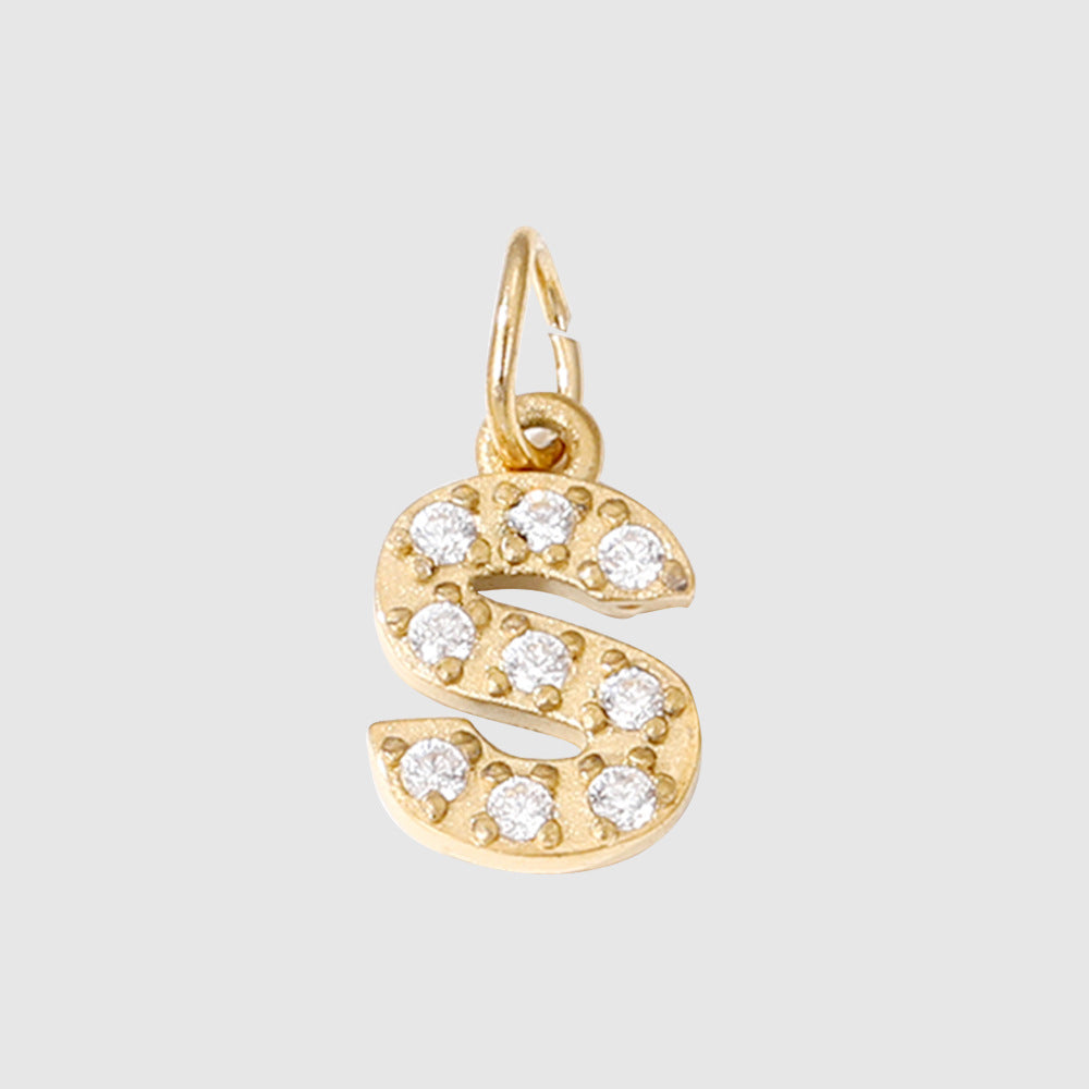 1 Piece 304 Stainless Steel Zircon Ion Plating 14K Gold Real Plated Letter Number Polished Stretch Adjustable Pendant DIY Jewelry Accessories