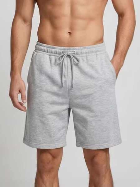 Korean-style Loose-fitting Capri Pants For Men Solid Color
