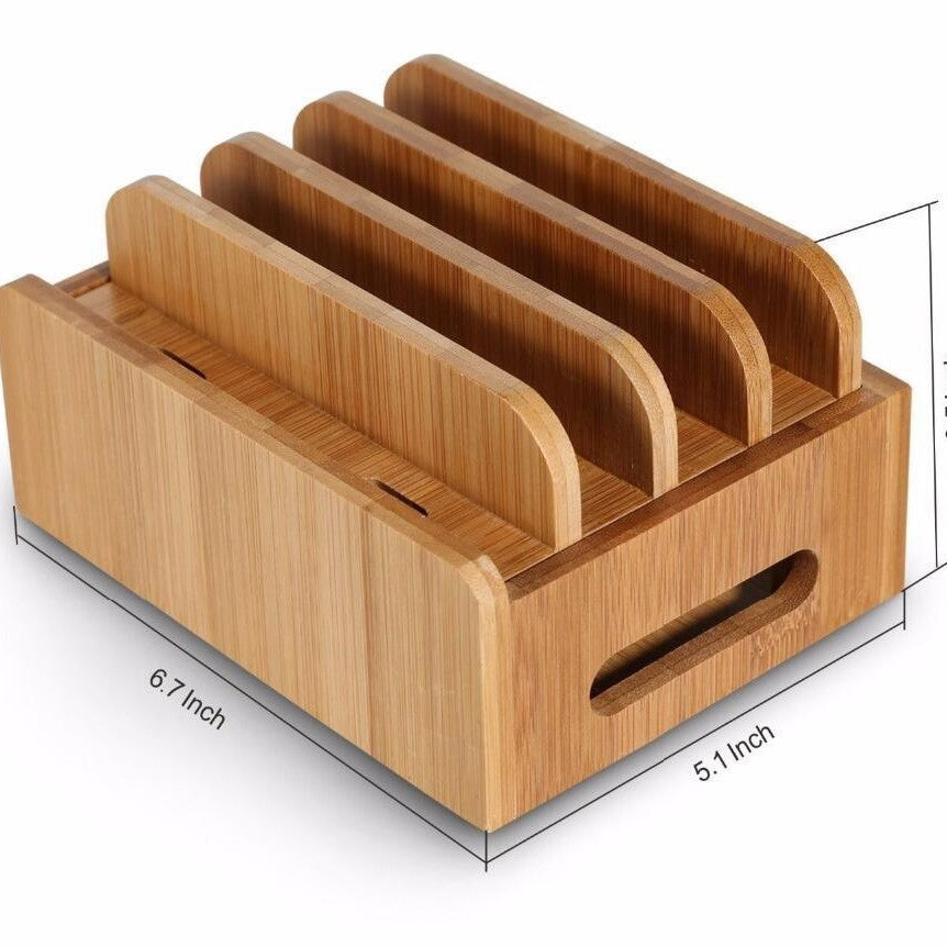 Creative Desktop Wooden Mobile Charging Bracket Bamboo Phone Bracket