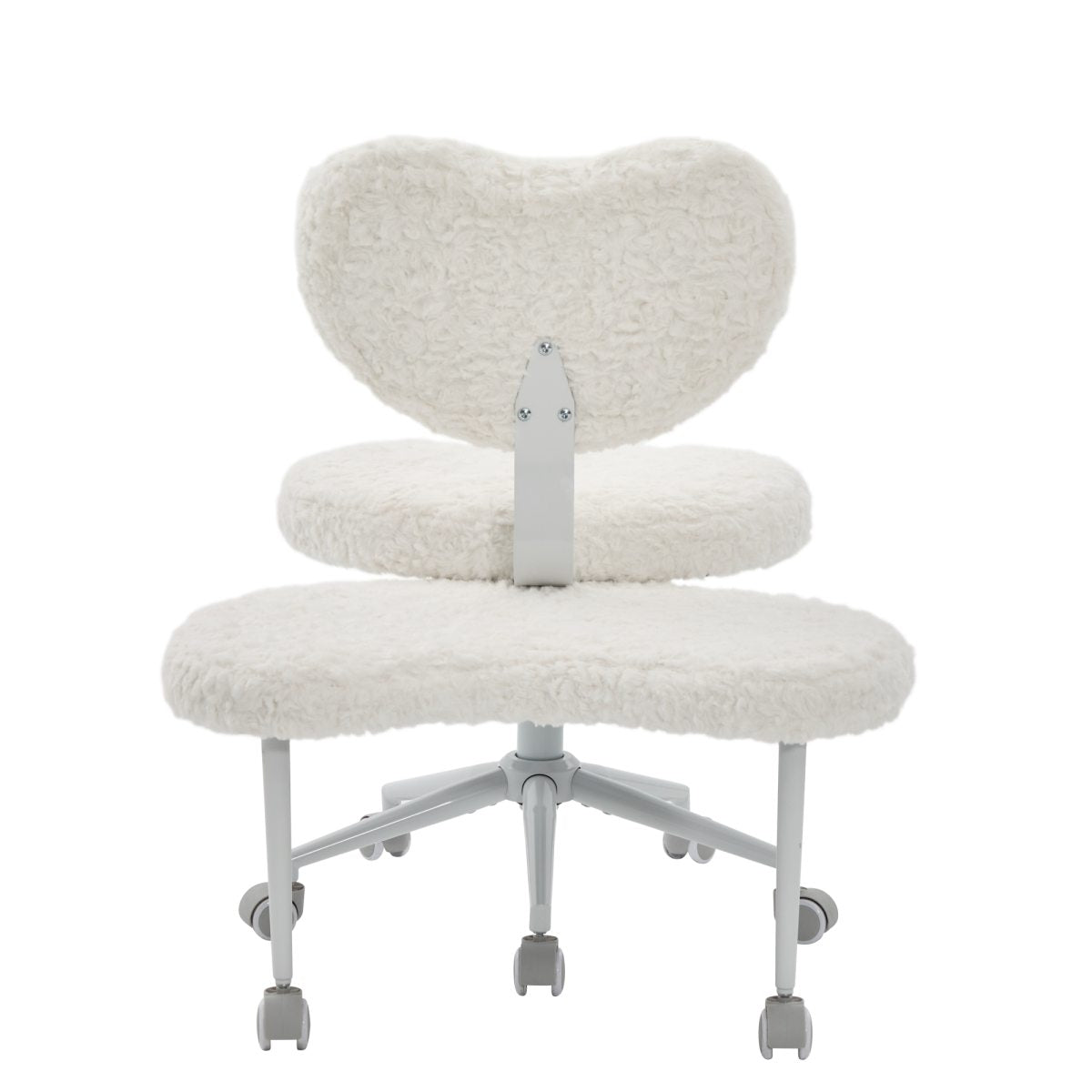 Artificial Rabbit Hair Meditation Chair Plus, Cross Legged Chair With Wheels, ADHD Chair, Criss Cross Desk Chair With Lumbar Support And Adjustable Stool, Flexible Design For Fidgety Sitters, Beige