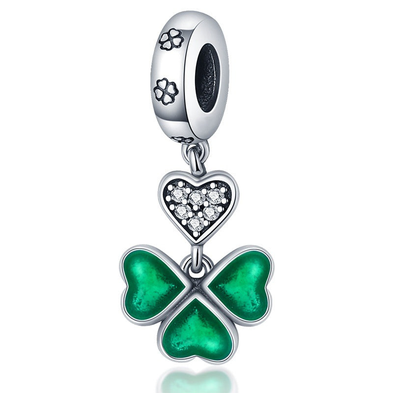 DIY Jewelry Bracelet Accessories Lucky Horseshoe Four-Leaf Clover Charm Pendants