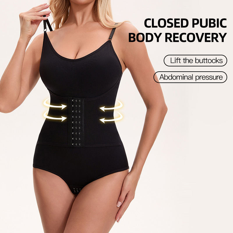 Cross-border Strap Hook-and-eye Strong Compression Shaping One-piece Swimsuit For Women, Which Gathers, Lifts The Bust, Slims The Waist, Lifts The Buttocks, And Shapes The Body. It Is A Waist-cinching