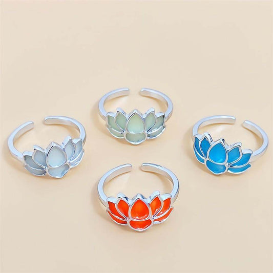 Non-fading Luminous Lotus Ring Yoga Energy Luminous