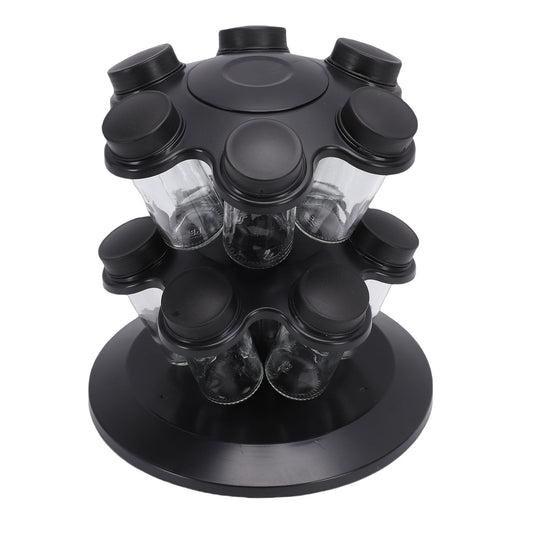 Revolving Countertop Seasoning Bottle Rack Organizer Kitchen Rotating Seasoning Jar Rack Condiment Holder Shelf
