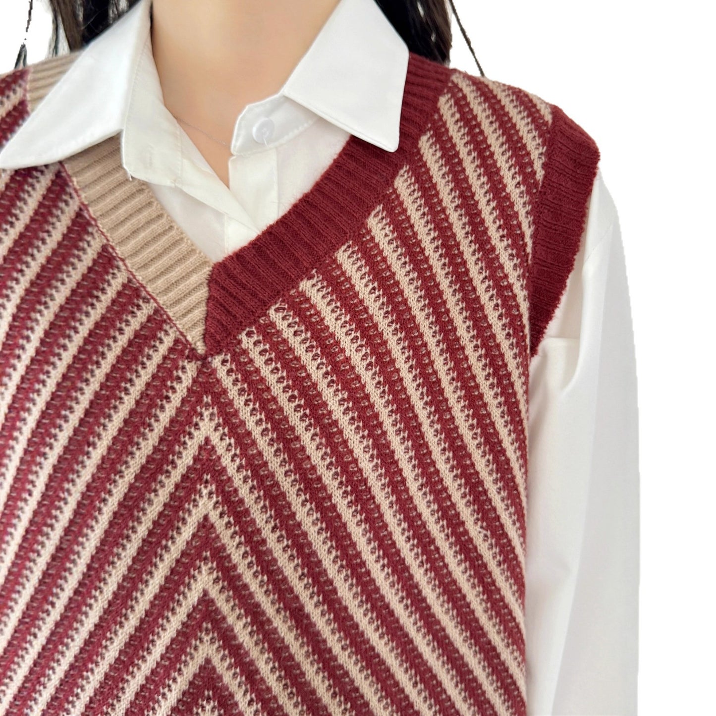 Korean-style New V-neck Knitted Vest