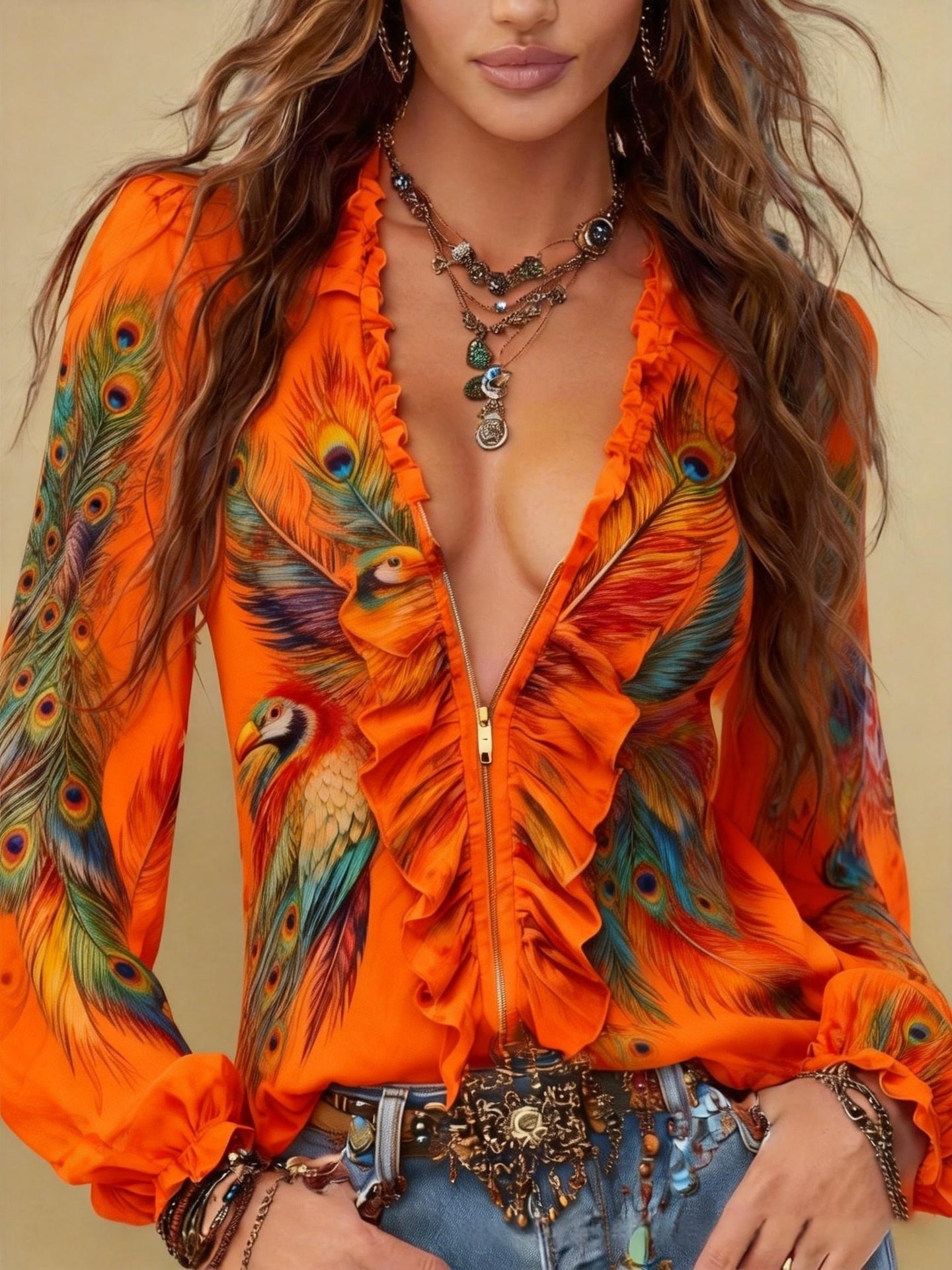 3D-printed Ruffled Fashion Top