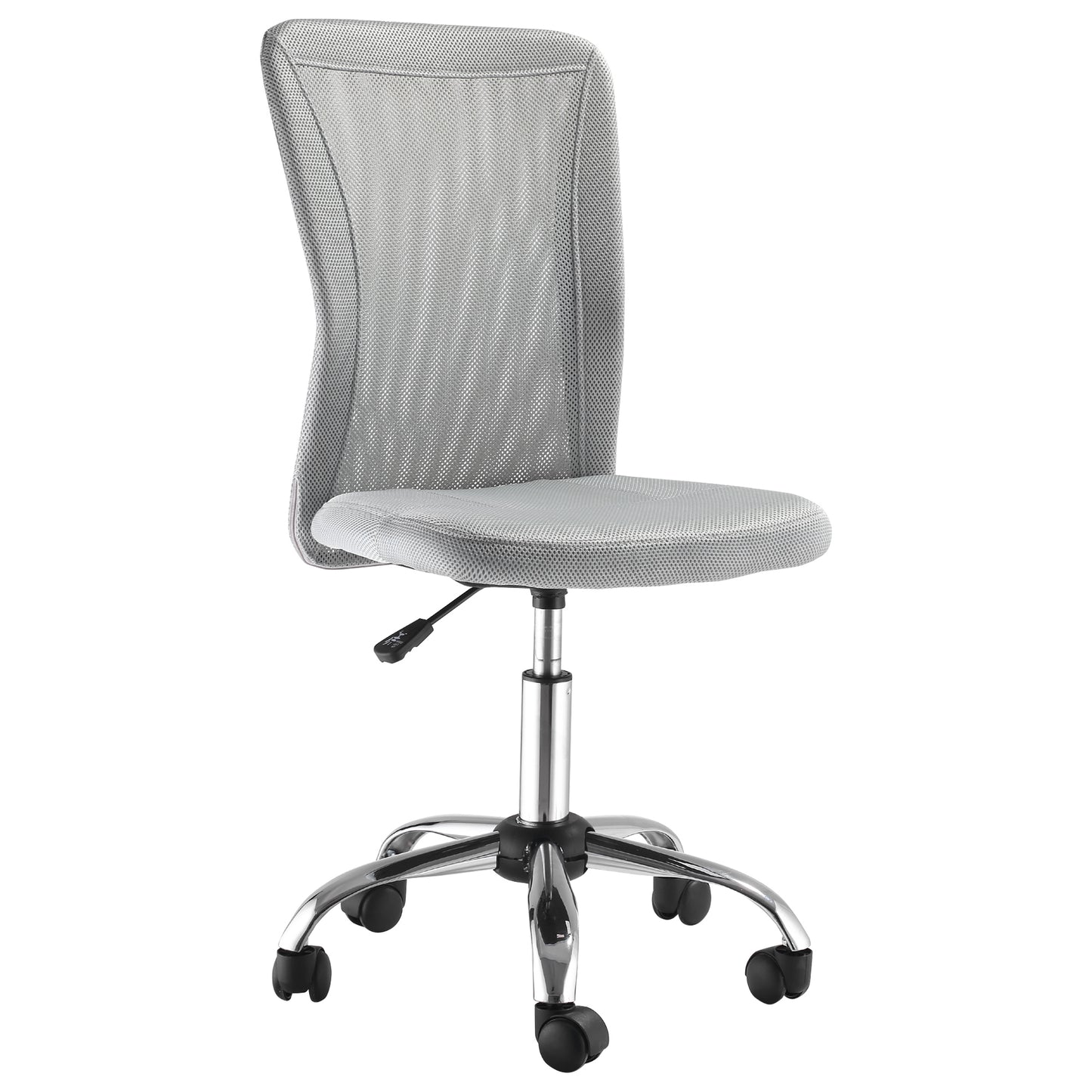 Vinsetto Office Chair, Armless Desk Chair, Adjustable Computer Swivel Chair With Rolling Wheels And Mesh Back For Home Work Study, Grey