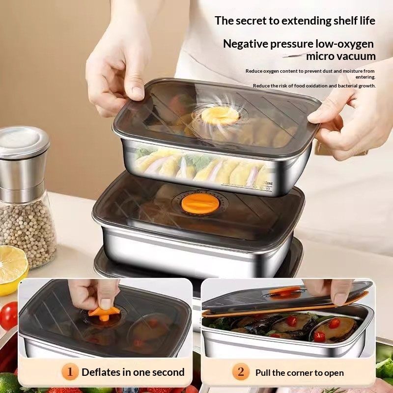 Extra-thick Food-grade Stainless Steel Lunch Box For Students And Office Workers