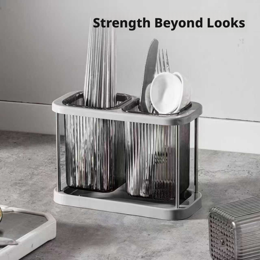 Double-cup chopstick cage-gray-PET+PP+ metal-1 piece