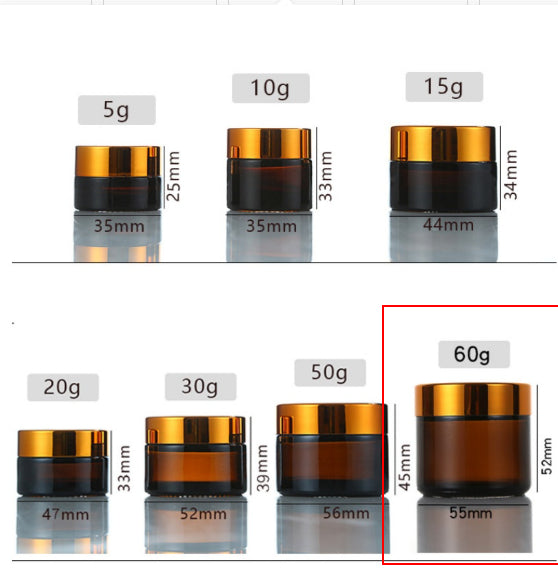 Amber Glass Cream Jar For Light-sensitive Products