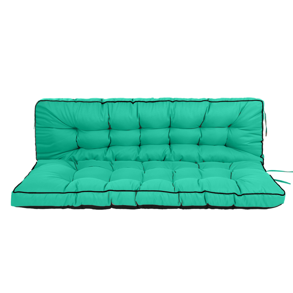Outdoor Swing Cushions 70 Inch,Waterproof 4in Thick Porch Swing Cushion Replacement With Backrest And Ties,Comfortable 2-3 Seat Pation Swing Pad For Backyard,Garden,Lawn,Outdoor Furniture Acid Blue