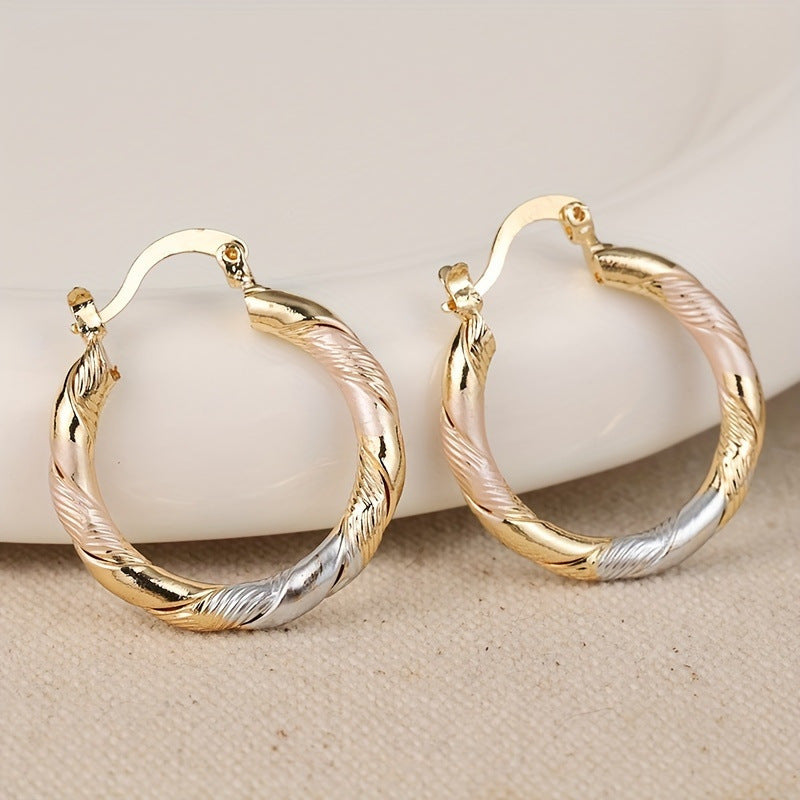 Exaggerated Earrings Retro Contrasting Colors Personalized Fashion Temperament