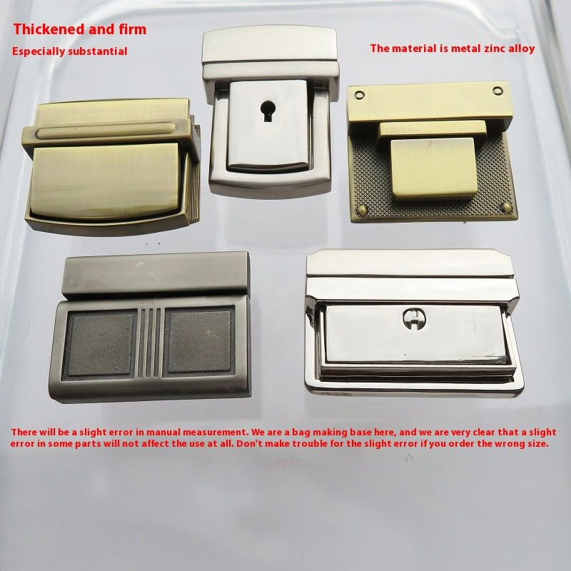 Bronze Silver Black Mortise Lock Men's Bag Briefcase Accessories