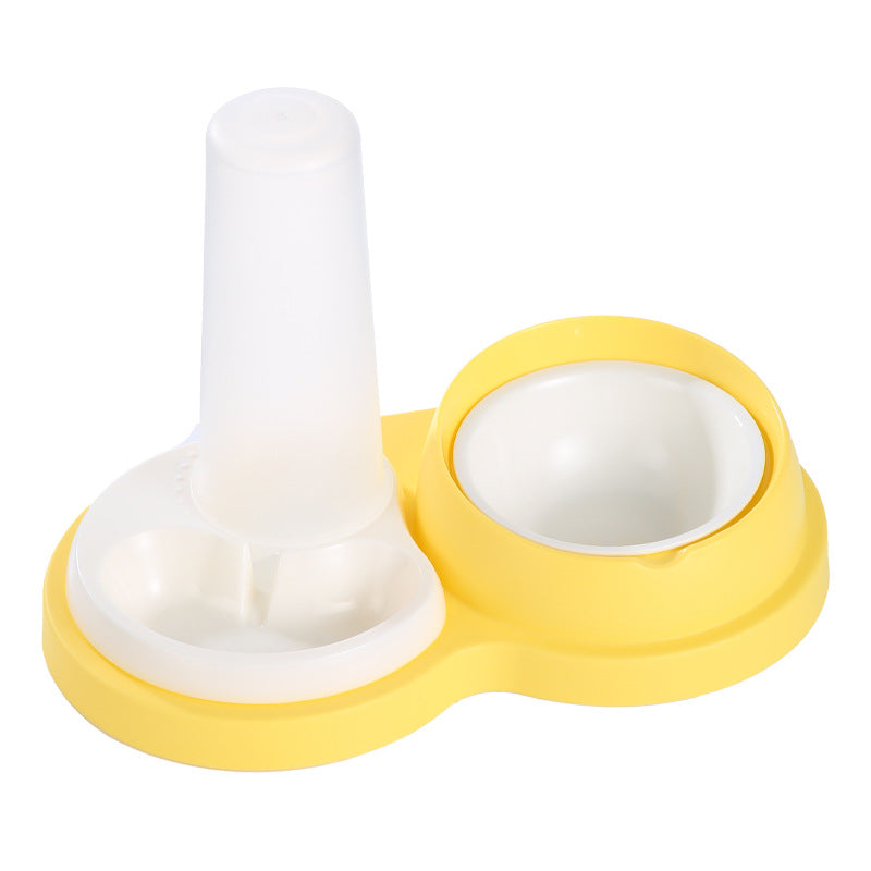 Pet Cat Bowl Dog Bowl Pet Double Feeding Bowl Neck Protection Non Slip Bowl Water Food Feeder