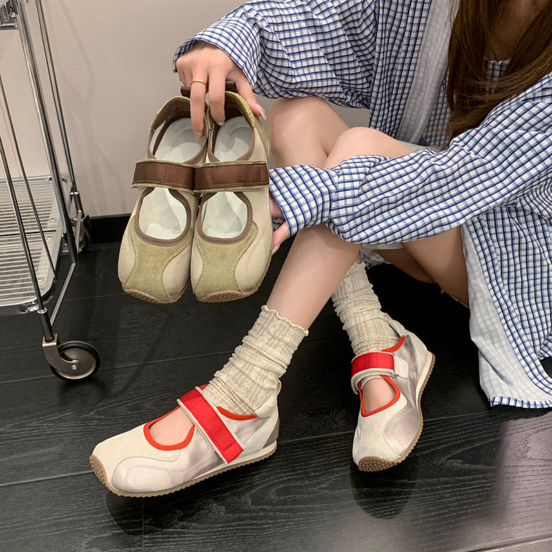 Women's Vintage Thin Mary Jane Sandals, 2026 New Summer & Autumn Soft Sole Lightweight Casual Ballet Flat Trainer Shoes
