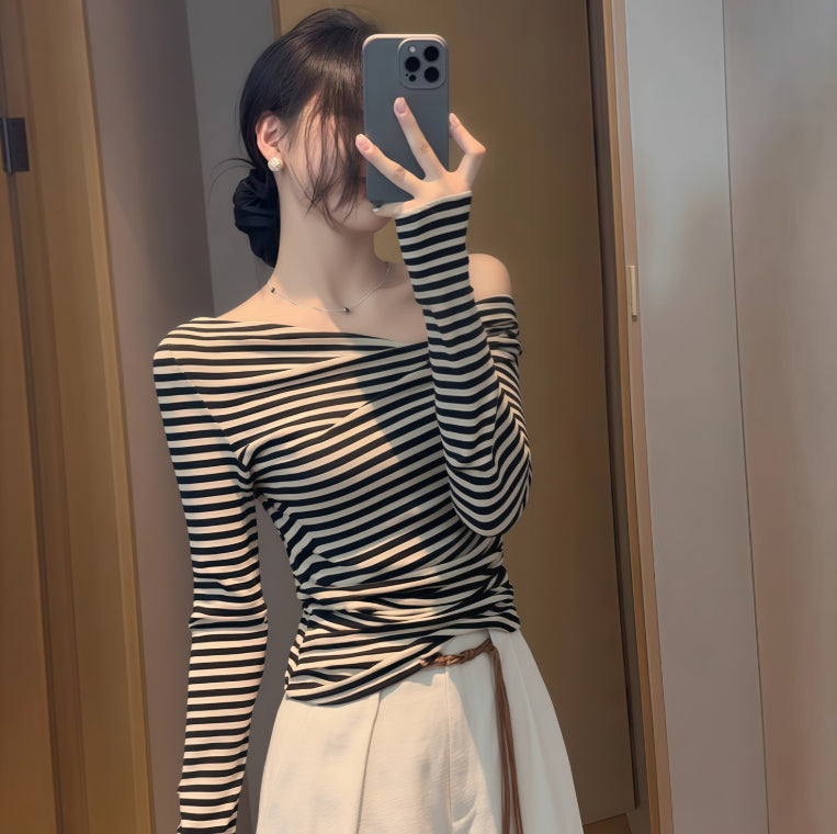 SpringAutumn New Korean-style Long-sleeve T-shirt For Women, Designer Style