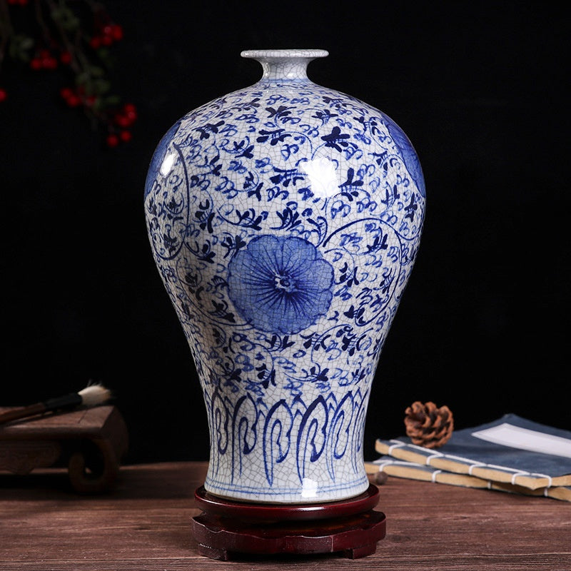 Blue-and-white Porcelain Vase Home Living Room Decoration