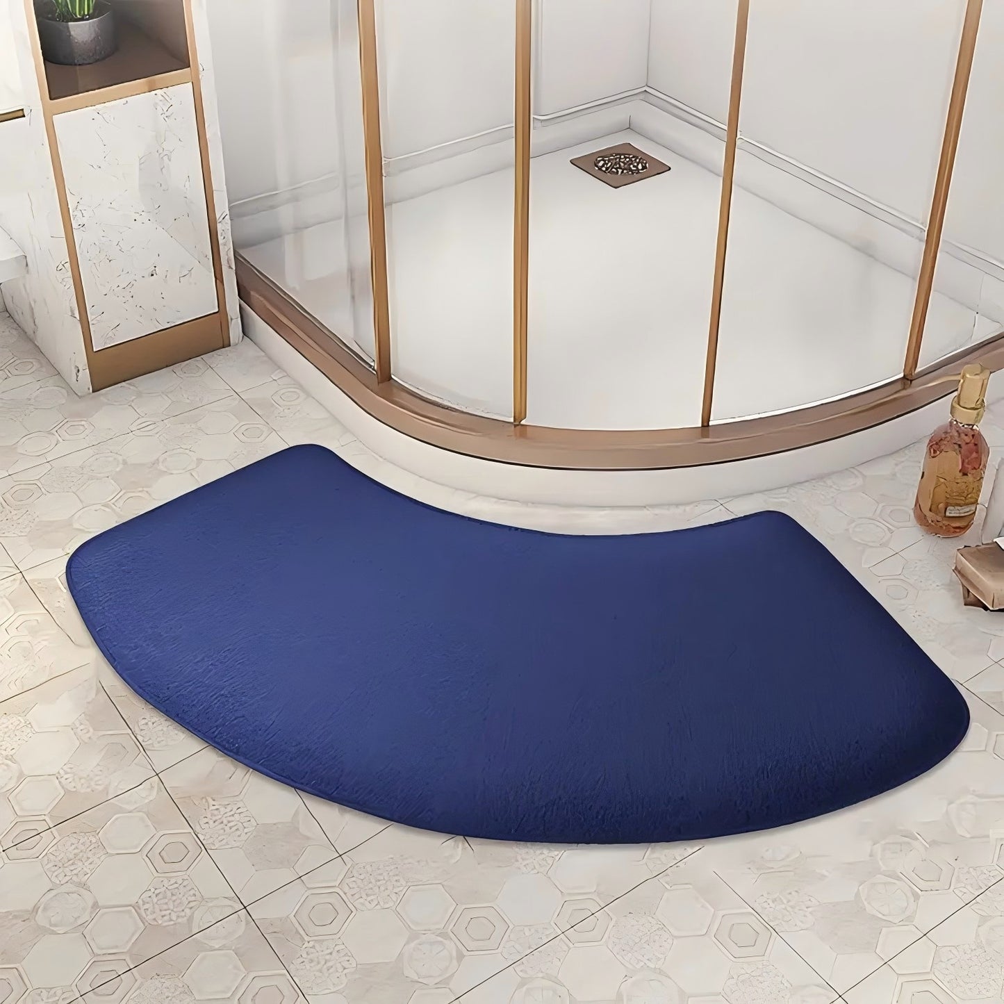 Fan-shaped Bath Mat  Water-absorbent And Anti-slip